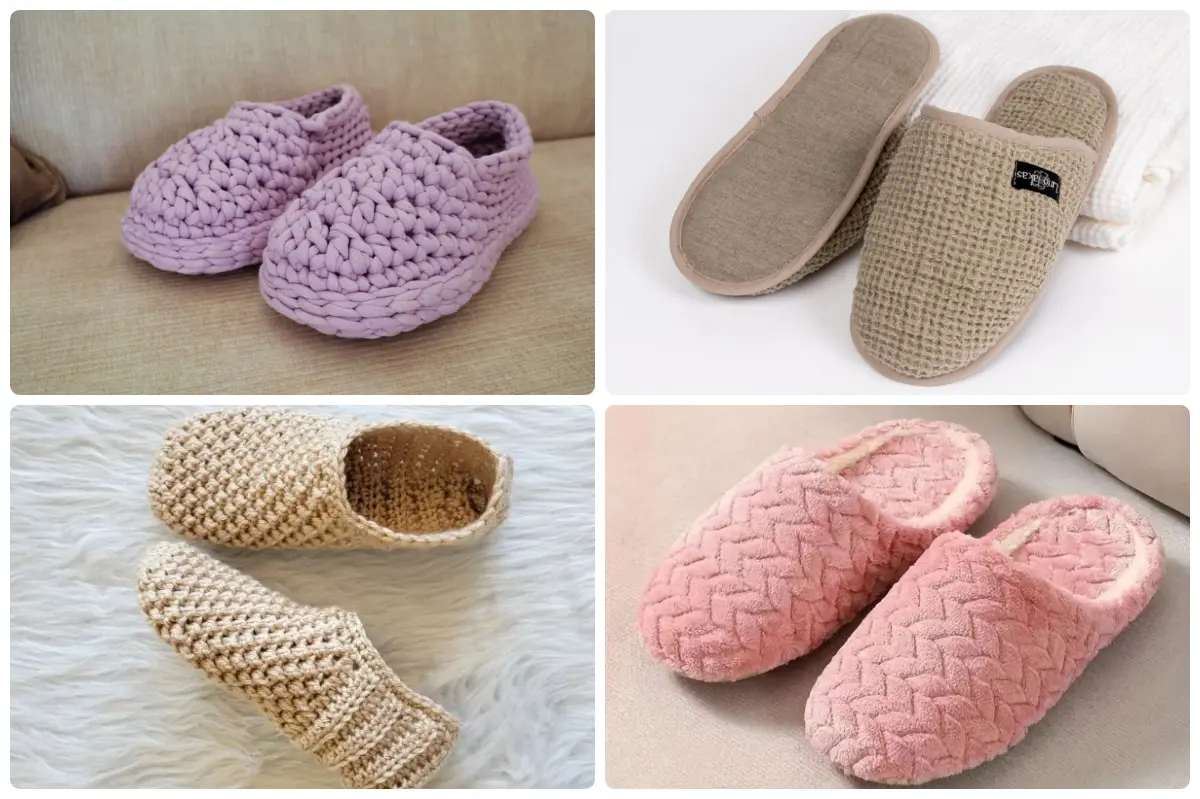 صندل بافتنی جلوبسته زنونه؛ انتخابی دوستداشتنی و نرم و راحت برای خونه