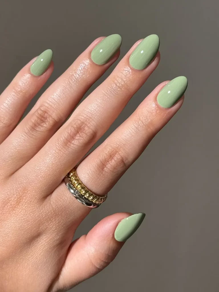 ناخن سبز ساده سدری