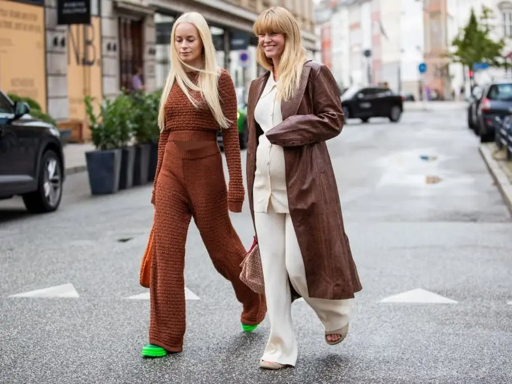 ست بافت شیک قهوه ای اجری