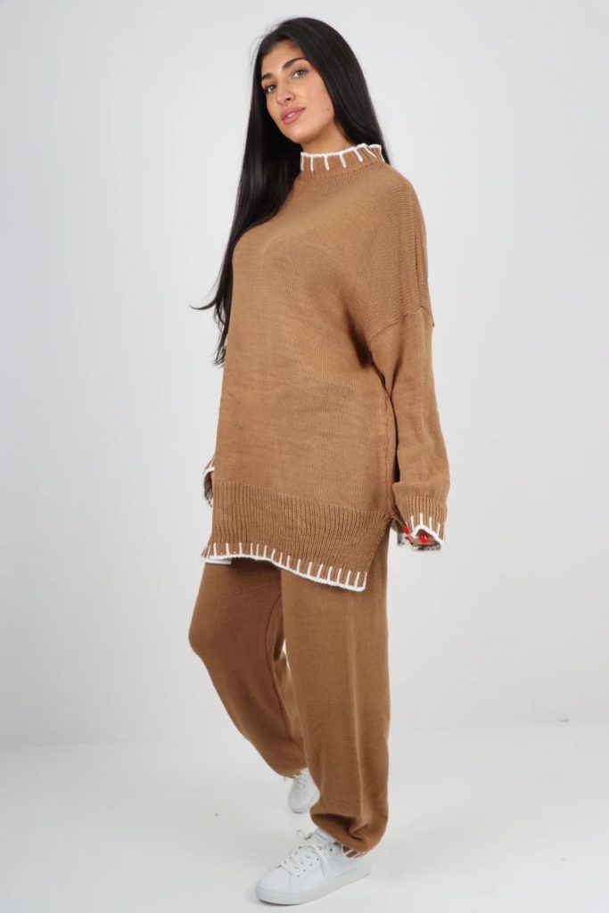 ست بافت اورسایز زنانه قهوه ای