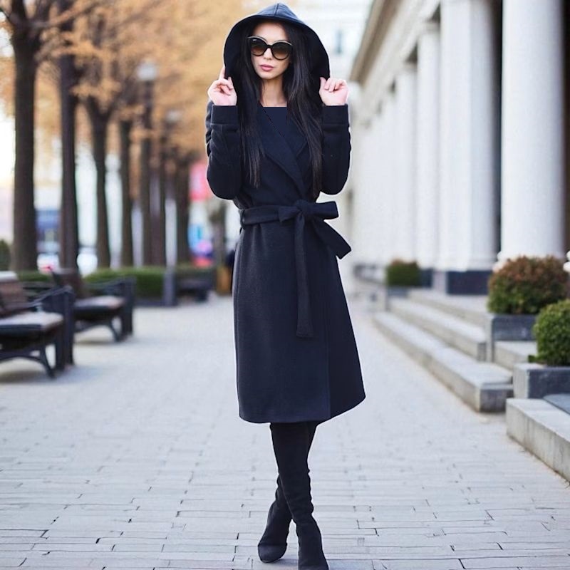 پالتو پشمی زنانه سیاه