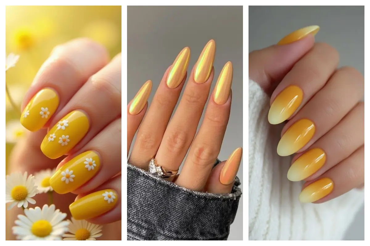 ناخن زرد دخترانه؛ رنگ شادی که فوراً حال آدم رو خوب میکنه و مثل خورشید میدرخشه!