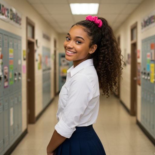 مدل مو تینیجری دخترانه دم اسبی