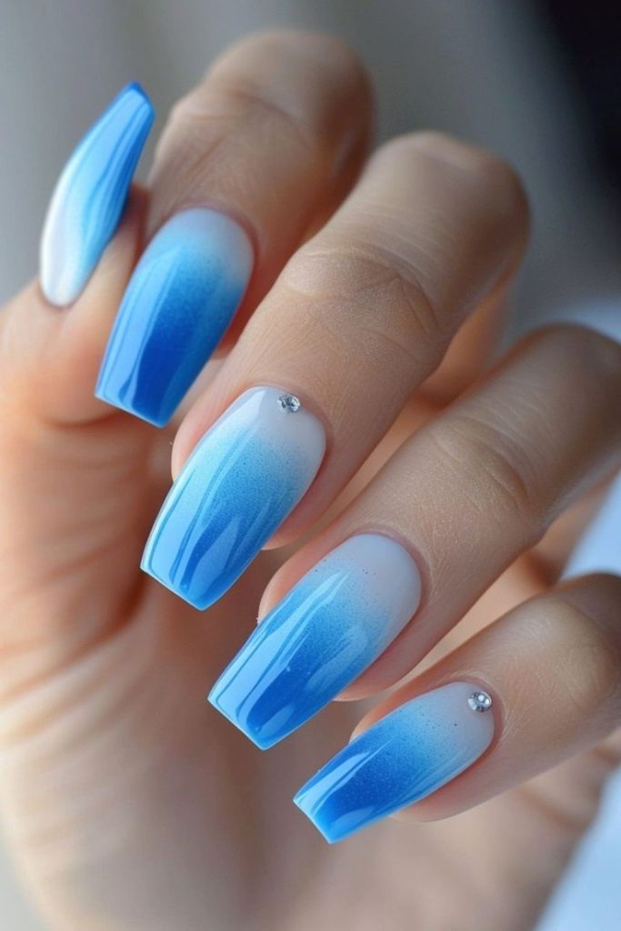 مدل ایده کاشت ناخن آبی