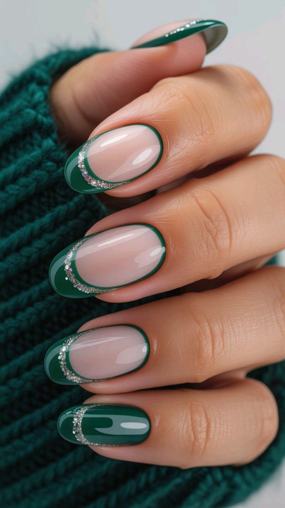 طراحی ناخن سبز