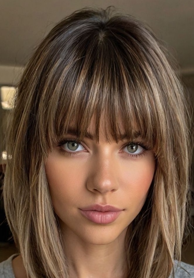 موی چتری طلایی