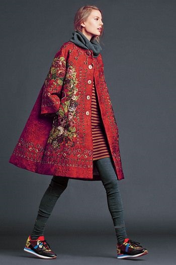 مانتو سوزندوزی قرمز